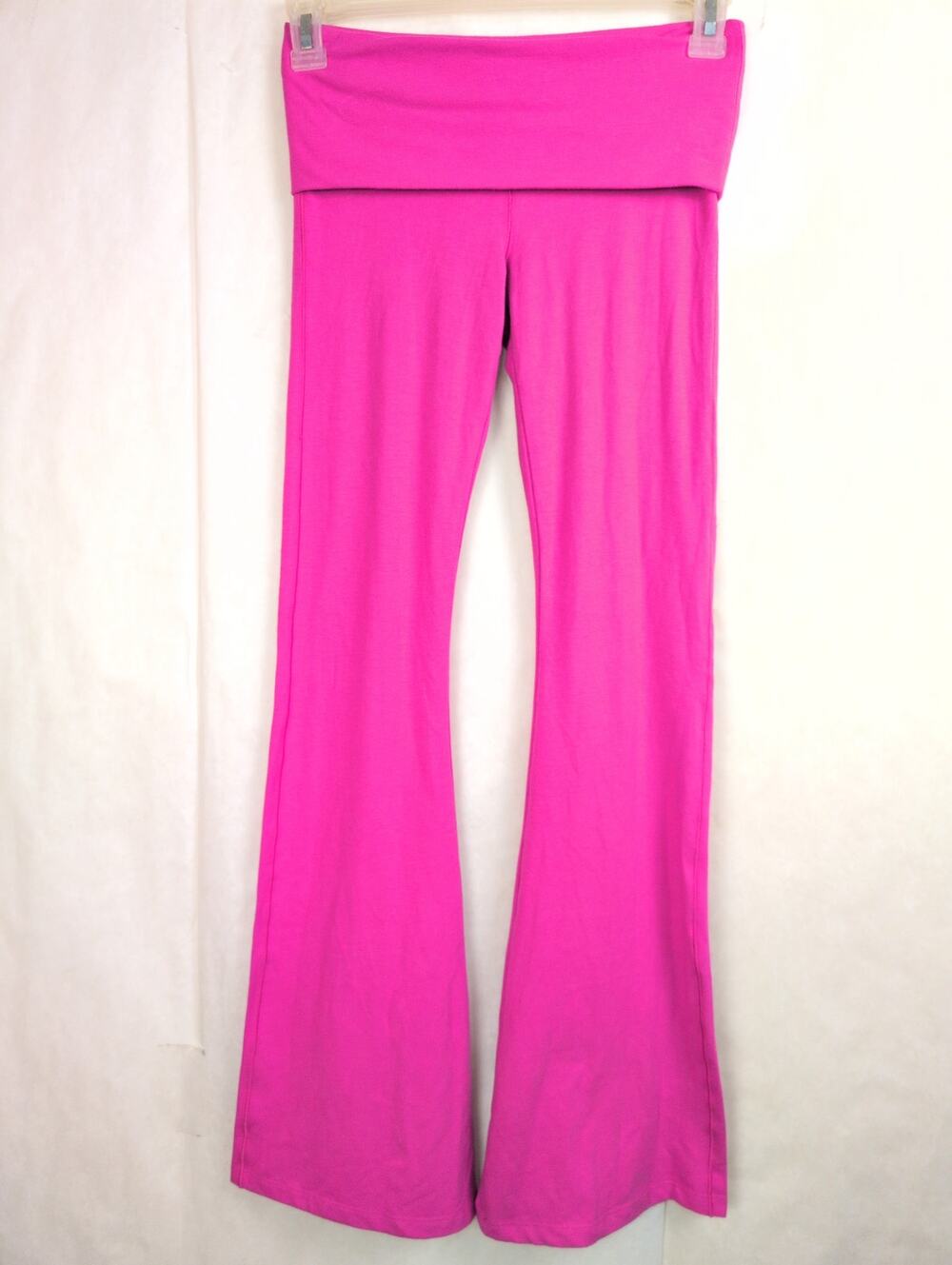 Pink Victorias Secret Pink fold over bling flare yoga pants Size XS Y2K Lounge